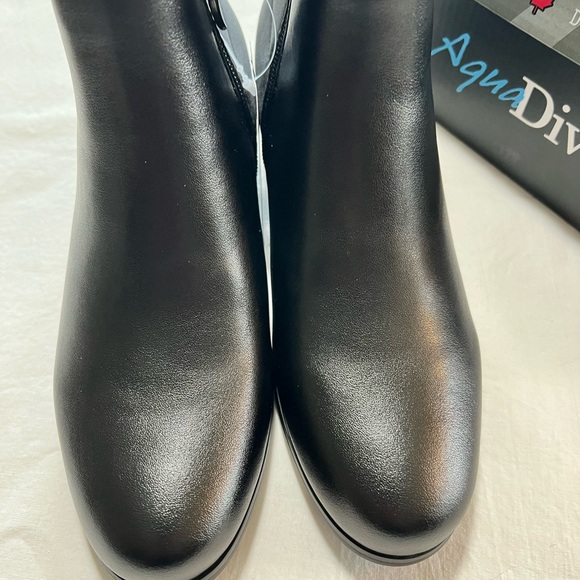 Aqua Diva black leather boots size 36 US 5.5 Wembley boots waterproof - Picture 6 of 10